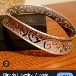 Retired SILPADA Oval Filigree Bangle B2802